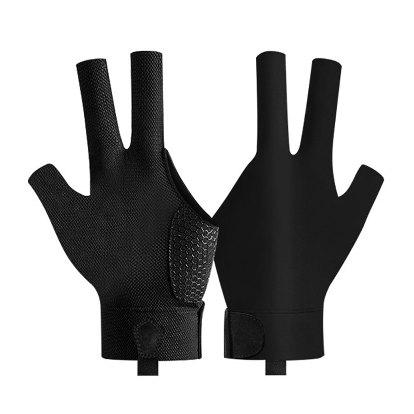 Billiard Pool Gloves for Left Hand 3 Finger - Premium Quality, Breathable & Non-Slip Design for Enhanced Control and Comfort During Pool, Snooker, and