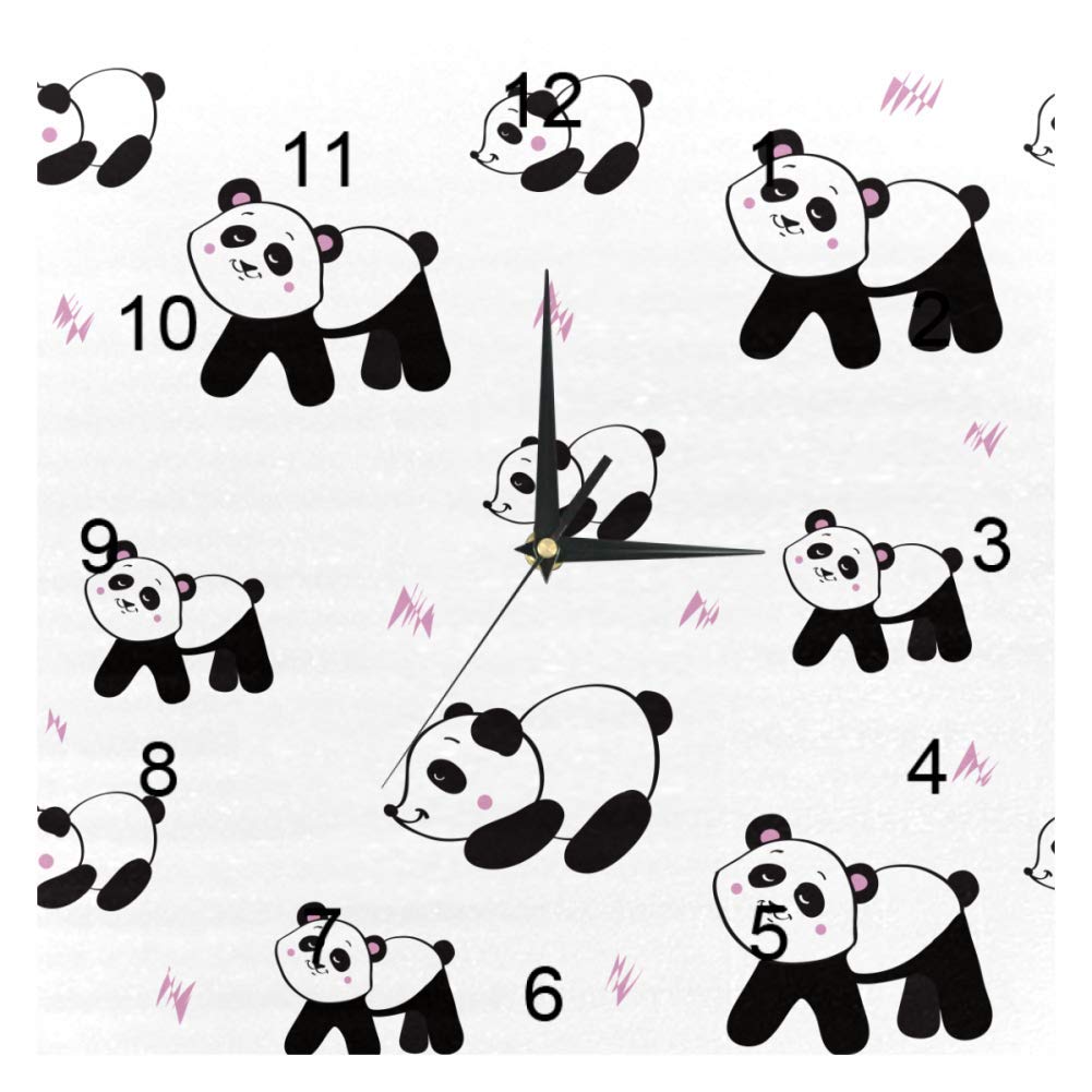 Horloge murale carrée moderne sans tic-tac pour salon et chambre