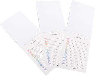 彩色雲デザインメモパッド 3枚セット – コンパクト、耐久性あり、学生・オフィス用アイデア整理