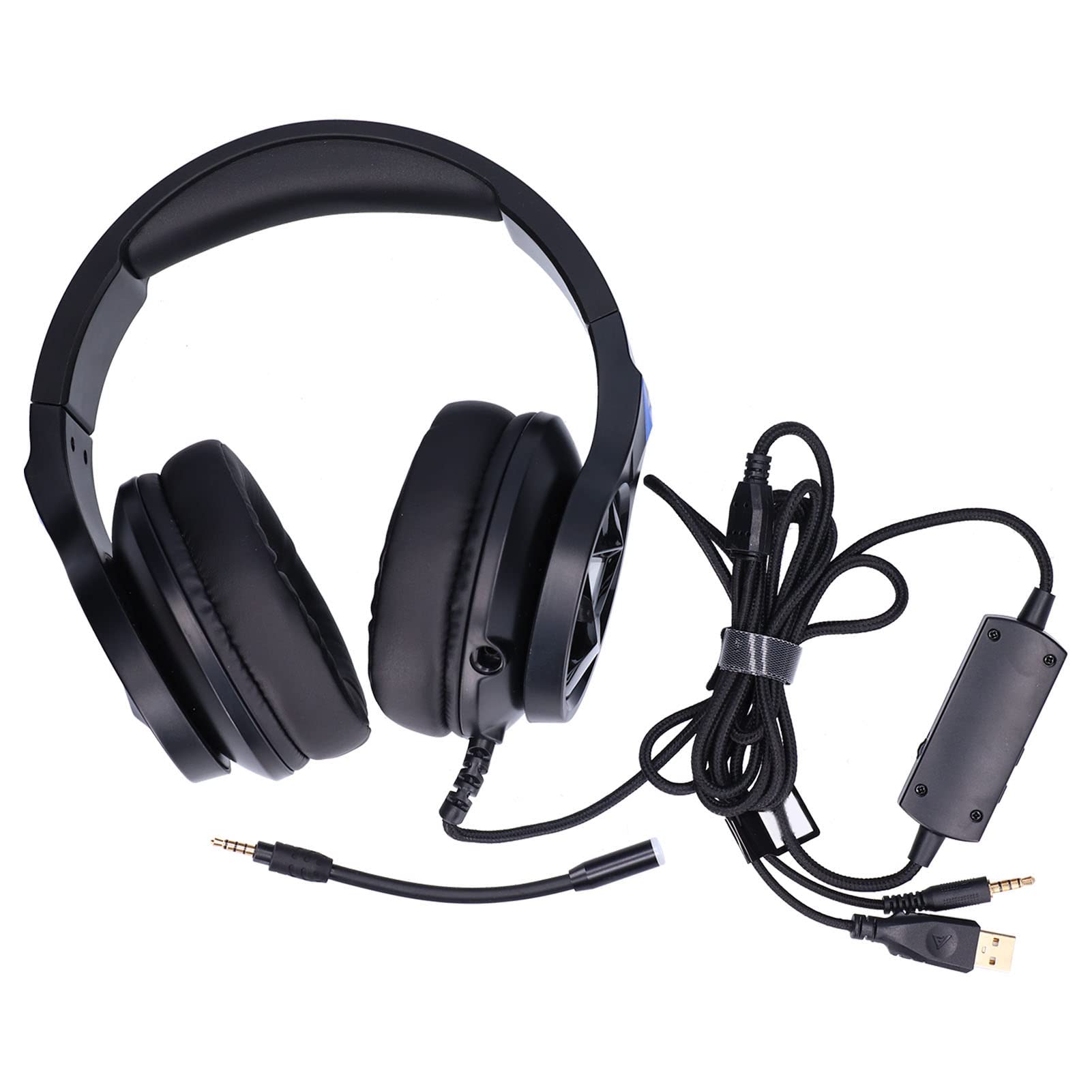 Cuffie da Gioco Cuffie con Surround con Cancellazione del Rumore Sopra L'orecchio per Laptop PC 50 Mm