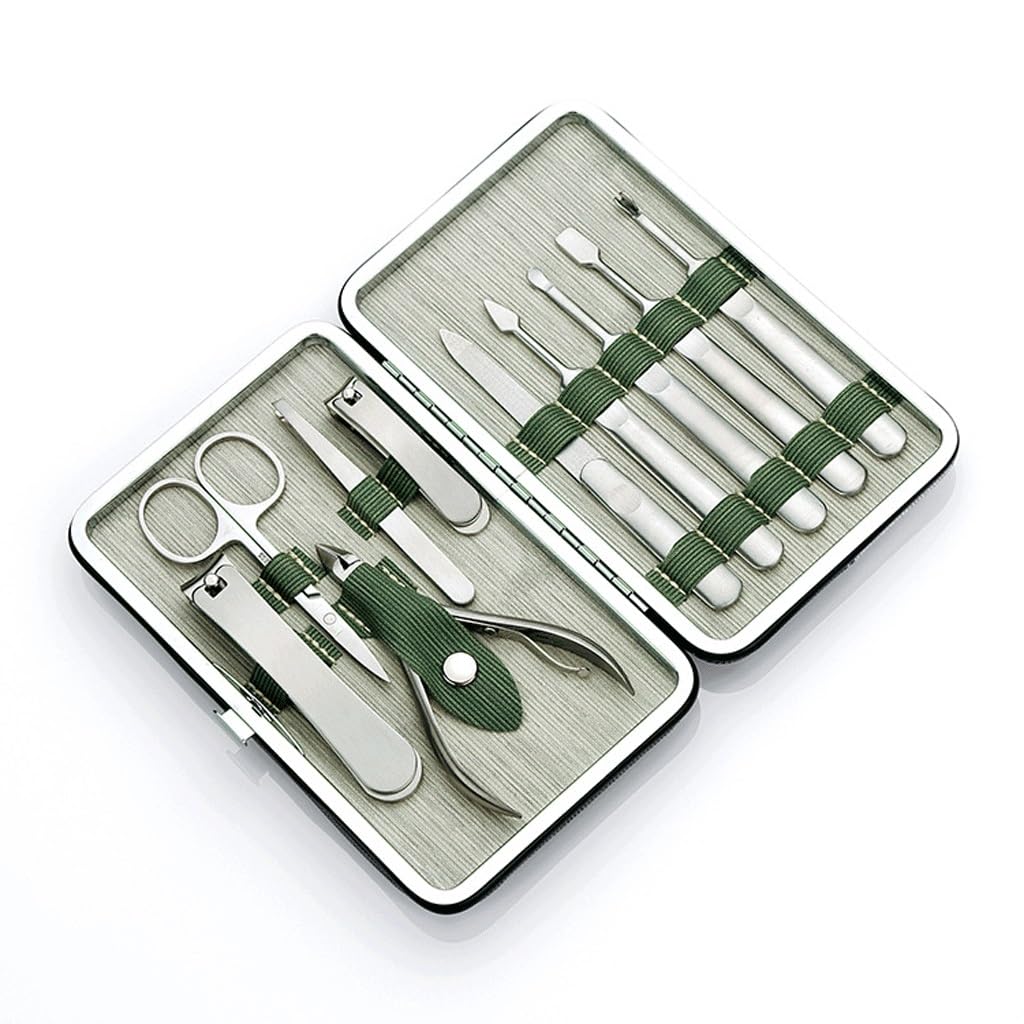 Tagliaunghie a Bocca Larga, tagliaunghie e Kit di Riparazione for Unghie in Acciaio Inossidabile con Giunzione Verde