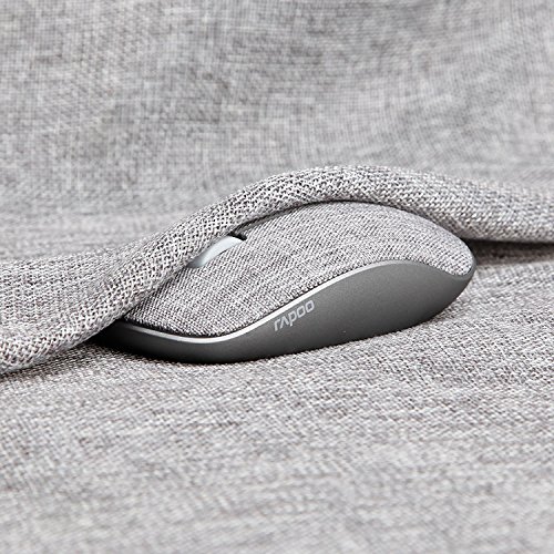 New Rapoo Optical Wireless Bluetooth Mouse Usb Gaming Mice With Soft Fabric Cover Super Slim Portable For Laptop Computer (Gray) #TOP3