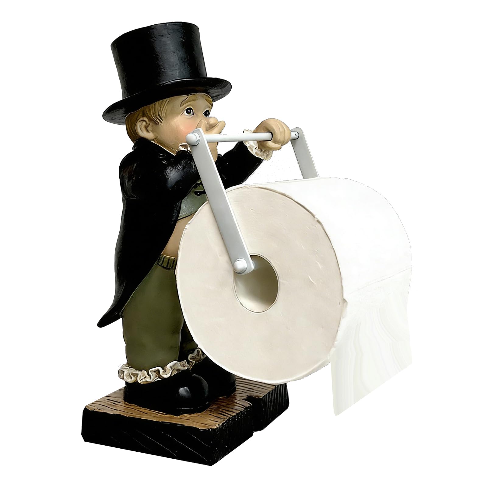 Fashionable Gentleman Themed Tissue Dispenser Premium Synthetic Resin Build and Strong European Fashion Decor