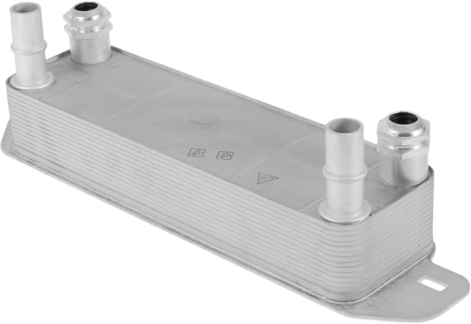 Engine Oil Cooler for Ford F-250 Super Duty 2017-2022 6.2L 6.7L Transmission Oil Cooler Trans Cooler No.HC3Z7A095B Aluminum Alloy Silver Tone 1 Pc Car