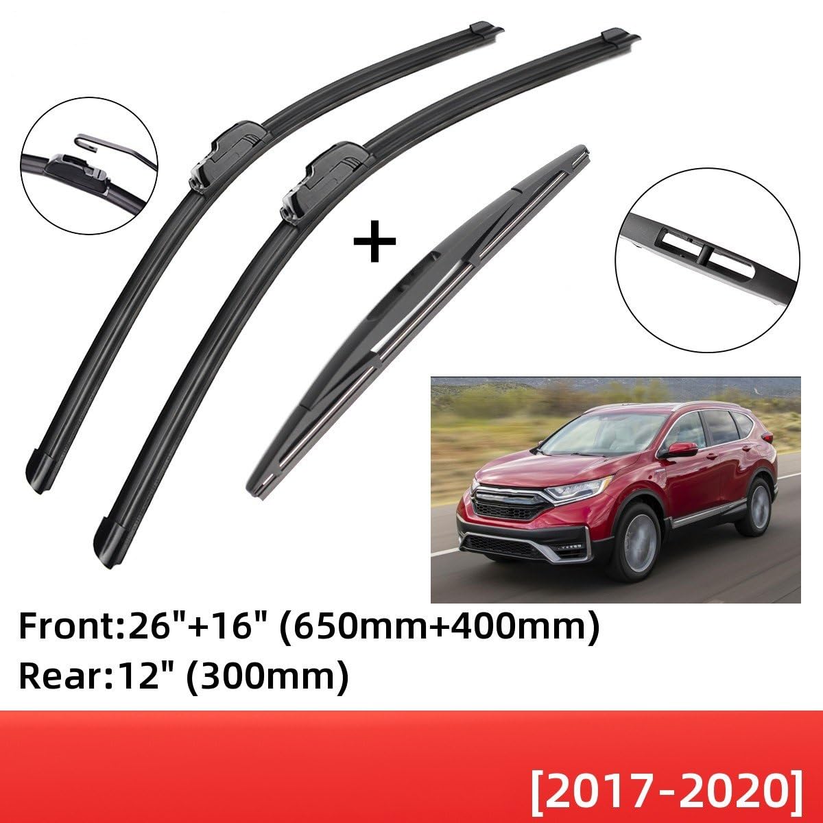 Spazzole Tergicristallo Auto Per CR-V Per CRV MK5 2017 2018 2019 2020 Spazzole Tergicristallo Anteriori Posteriori Spazzole Accessori J Gancio Accessori Auto