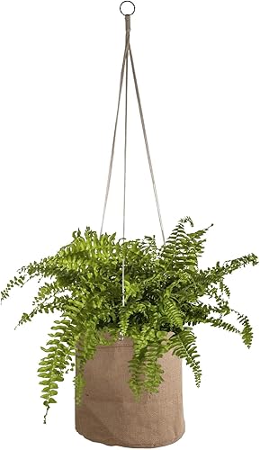 Greenfoot Garden Bolsa colgante natural para plantas de interior y exterior, colgar frutas, verduras y hierbas para jardines pequeños, yute