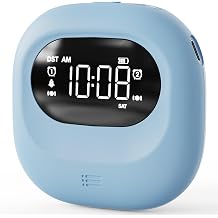 ROCAM Rechargeable Vibrating Alarm Clock Bed Shaker, 3000mAh Portable Travel Clock Under Pillow for Teens, Deaf People, Heavy Sleepers, Adults 160-Day Standby, Great for Bedroom or Dorm Use, Blue