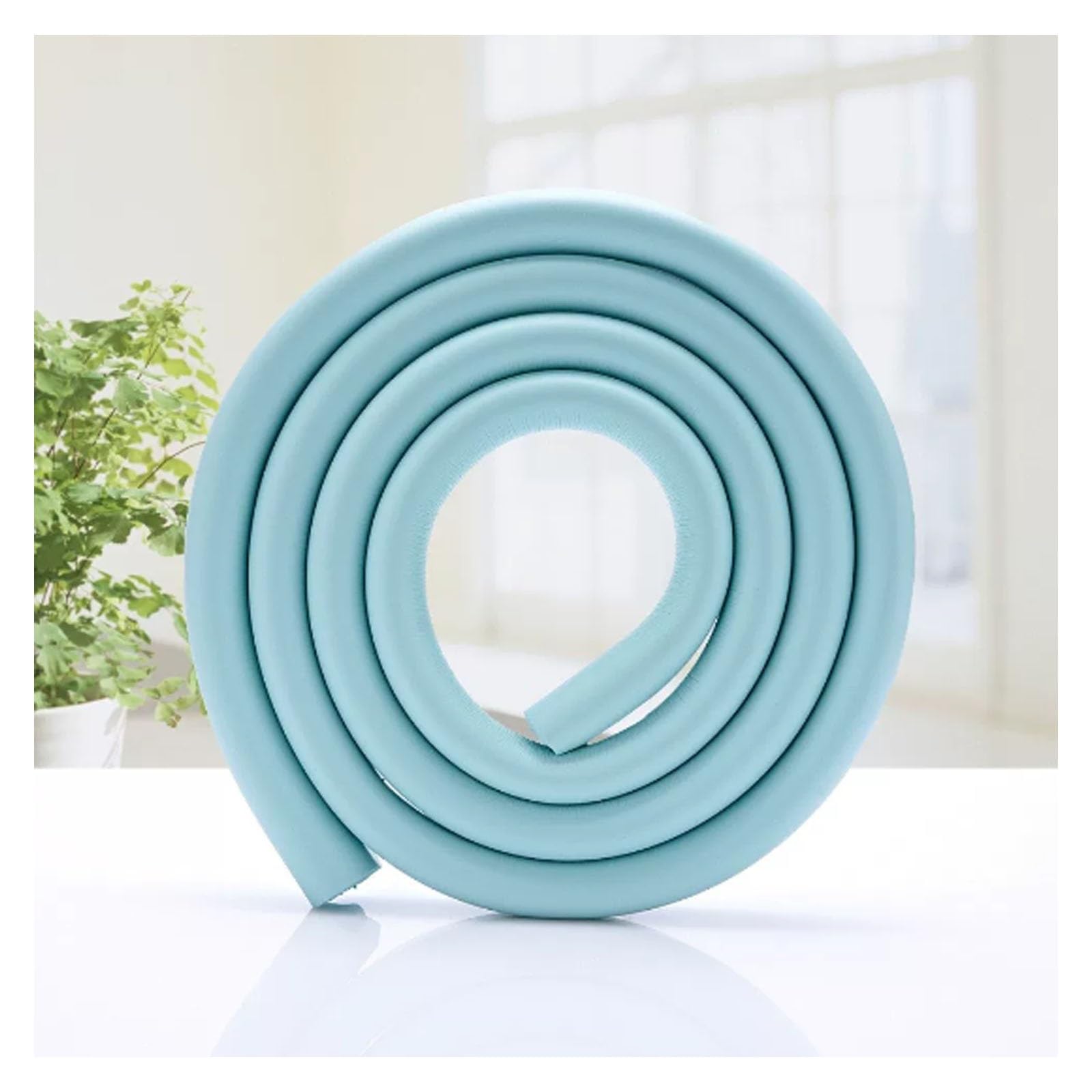 YPIOUREN U Shaped Foam Edges Bumper Guard, Corner Guards, Wraparound Table Glass Coffee Table Soft Edge Trim, for Sharp Furniture Edges(Blue,500cm/196.9in)