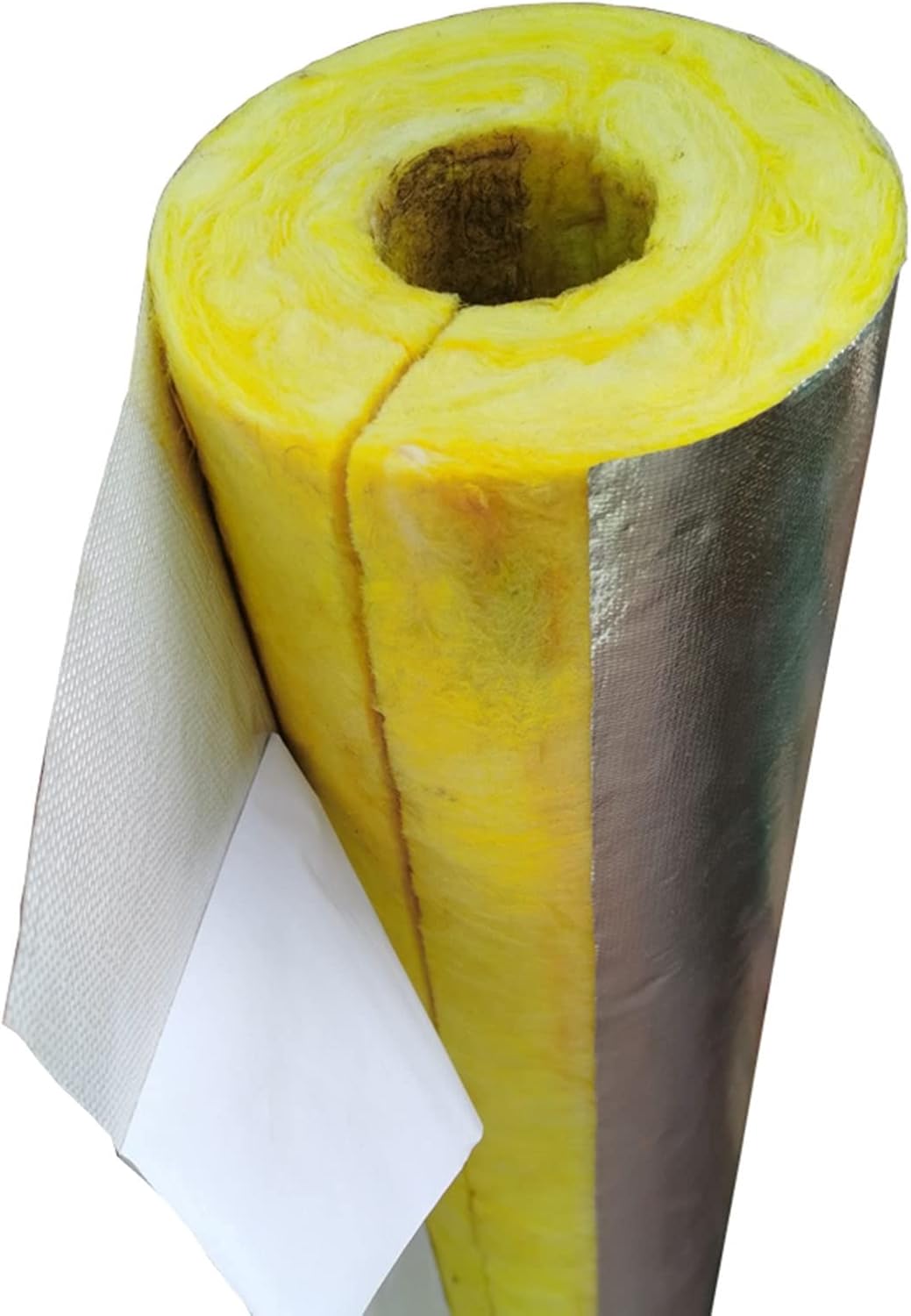 Rock Wool Pipe Insulation, Outdoor Antifreeze Fiberglass Pipe Cover, Self Sealing Glass Wool Insulation Tube Shell, Heat Insulation, Sound Insulation, Length 1m (Size : ID165mmx50mmx1m)