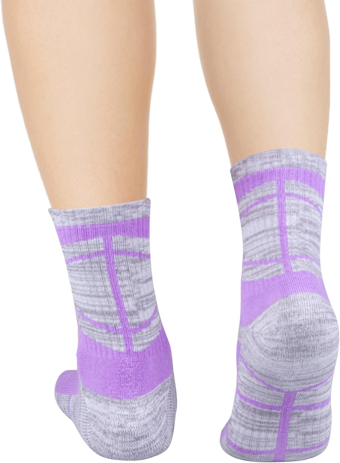 YUEDGE Women's Cushioned Outdoor Sports Hiking Walking Socks For Women, Moisture Wicking Cotton Casual Everyday Work Gym Tennis Athletic Crew Socks, Multipack, 5 Pairs 4 61FITgr8mSL. AC SL1500