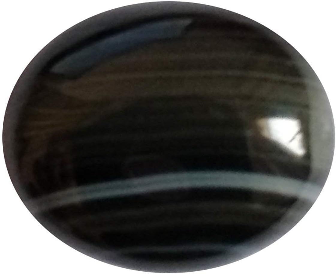 OM GYATRI 9.25 Ratti Natural Black Sulemani Hakik Lab Certificate Gemstone for Men and Women