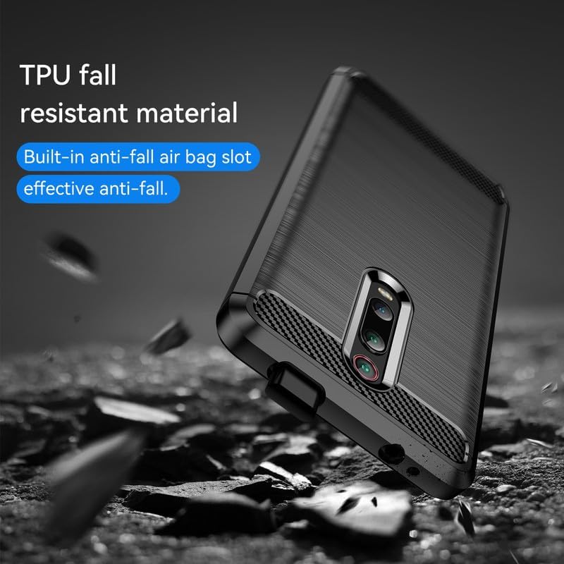 Image of Carbon Fibre Back Case Cover for Mi Redmi K20 / K20 Pro (Black)