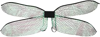 Fiocias Dragonfly Fairy Wing Fancy Dress Fairy Wing for Adults and Kids for Festival, Black - Buy now