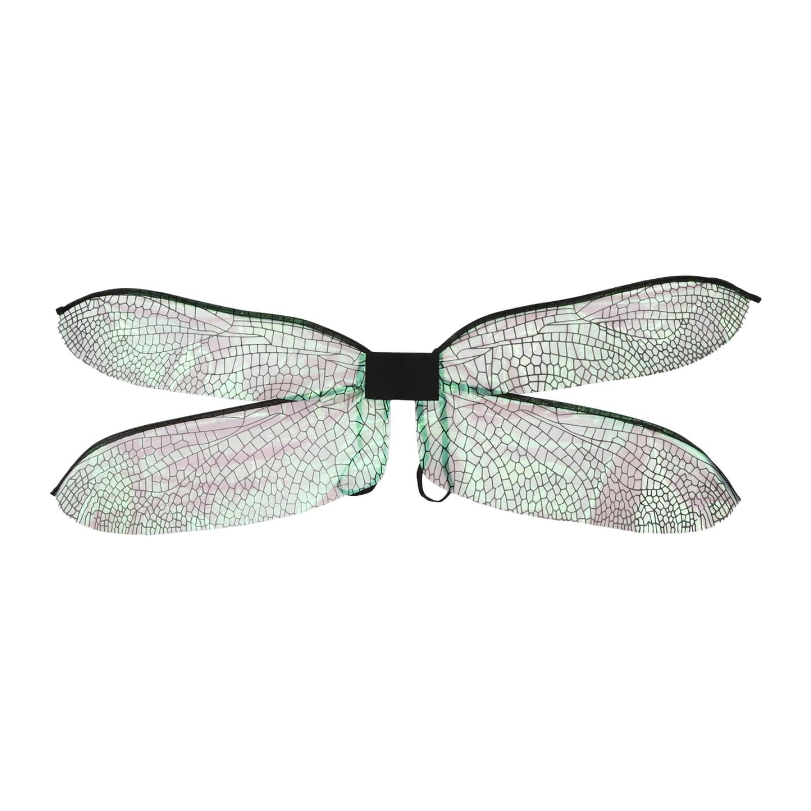LOVIVER Dragonfly Wing Fairy Wing for Halloween Performance Photo Props Carnival Holiday, black