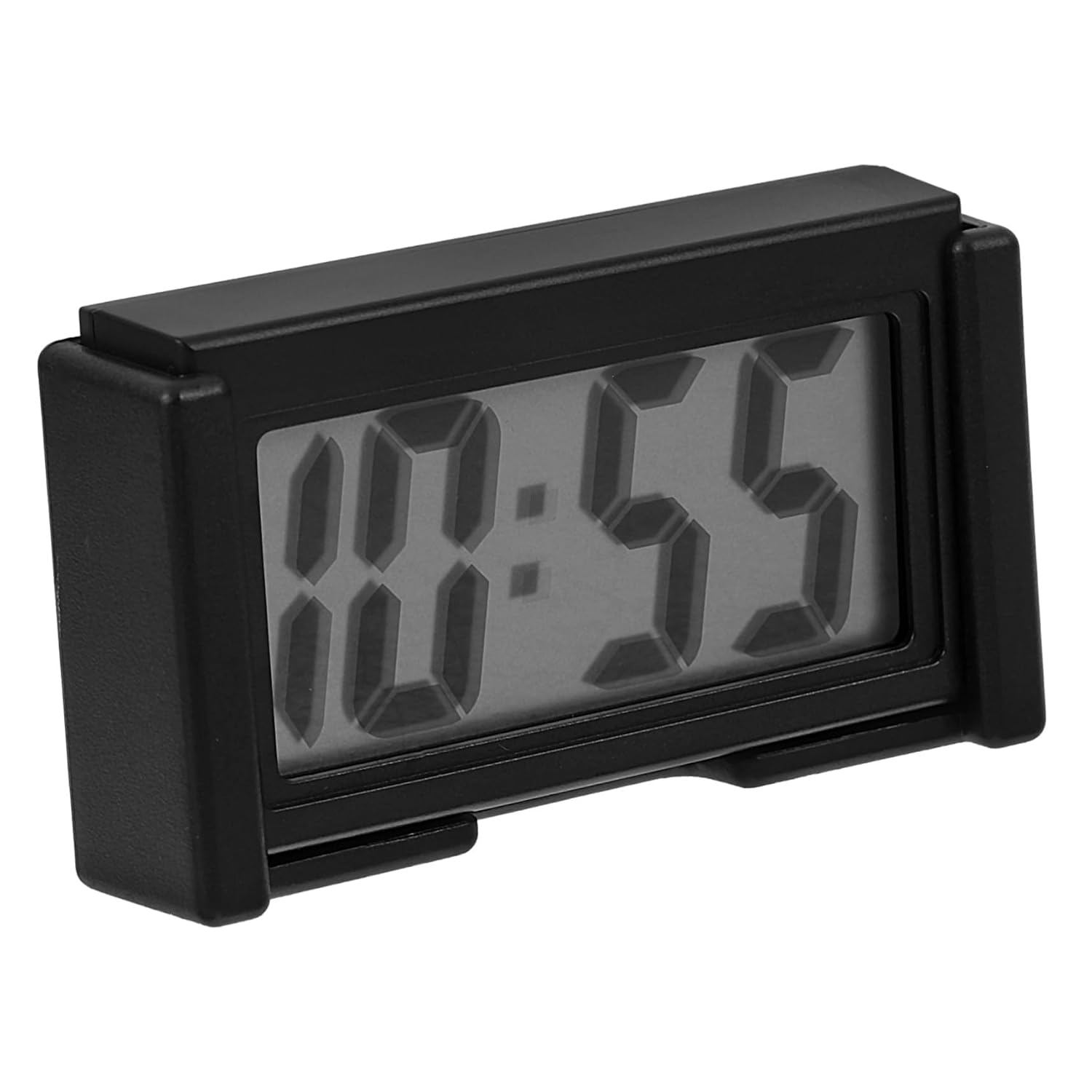 PRETYZOOM Car Dashboard Mini Digital Clock Compact Plastic Car Dash Clock Clear Display Portable Vehicle Interior Decor