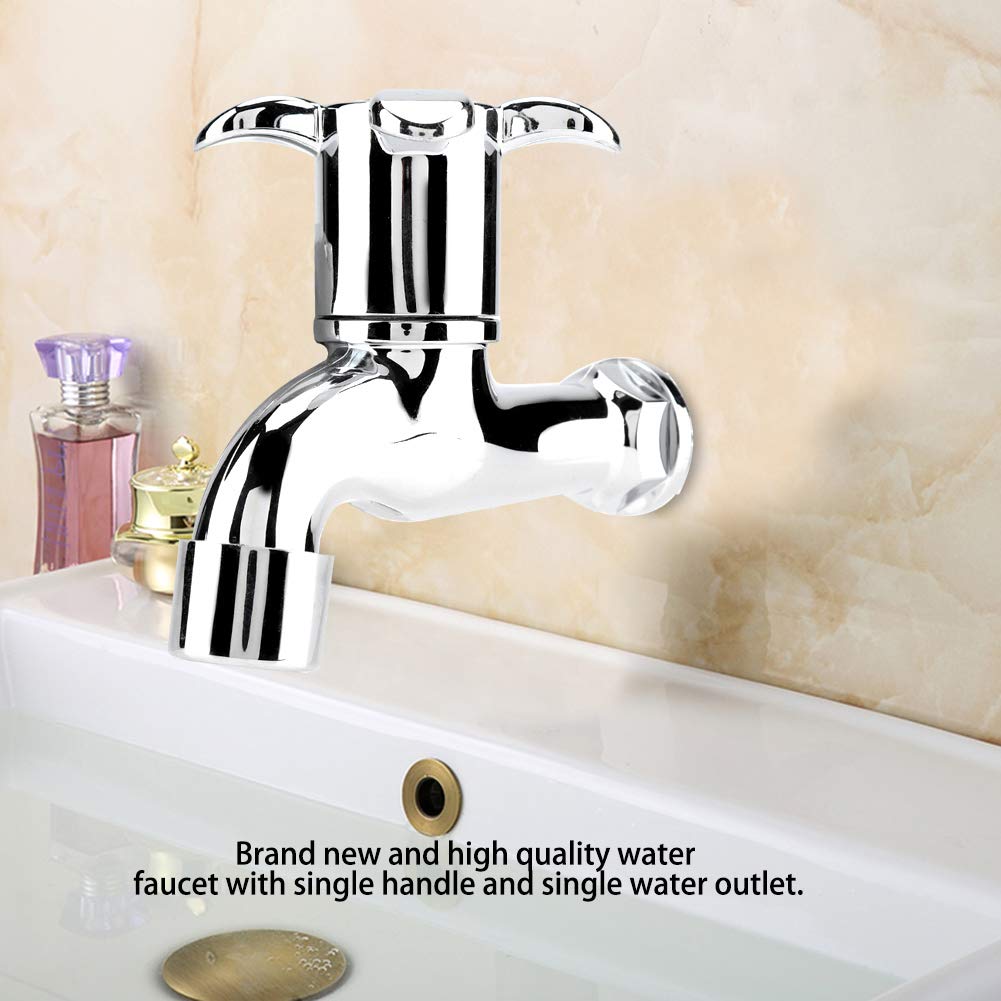 Washing Machine Faucet Sink Wall Mounted Single Handle Bathroom Water Tap Plum Blossom — view 3