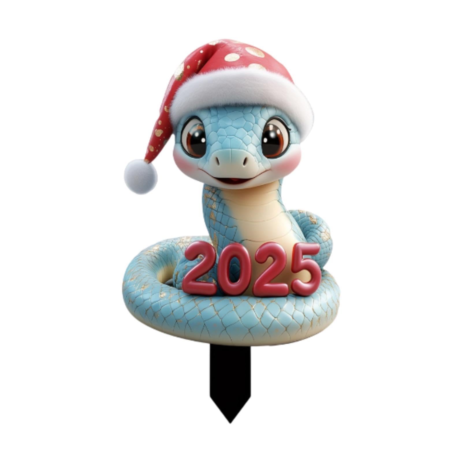 Snake Figurine Yard Stake Spring Festival Ornament for Outside Lawn Backyard-image-15