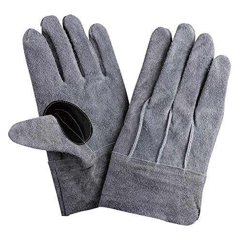 川西工業 グローブマニア 牛床革 オイル背縫黒アテツキ 1双組 L 【革手袋】 #2296