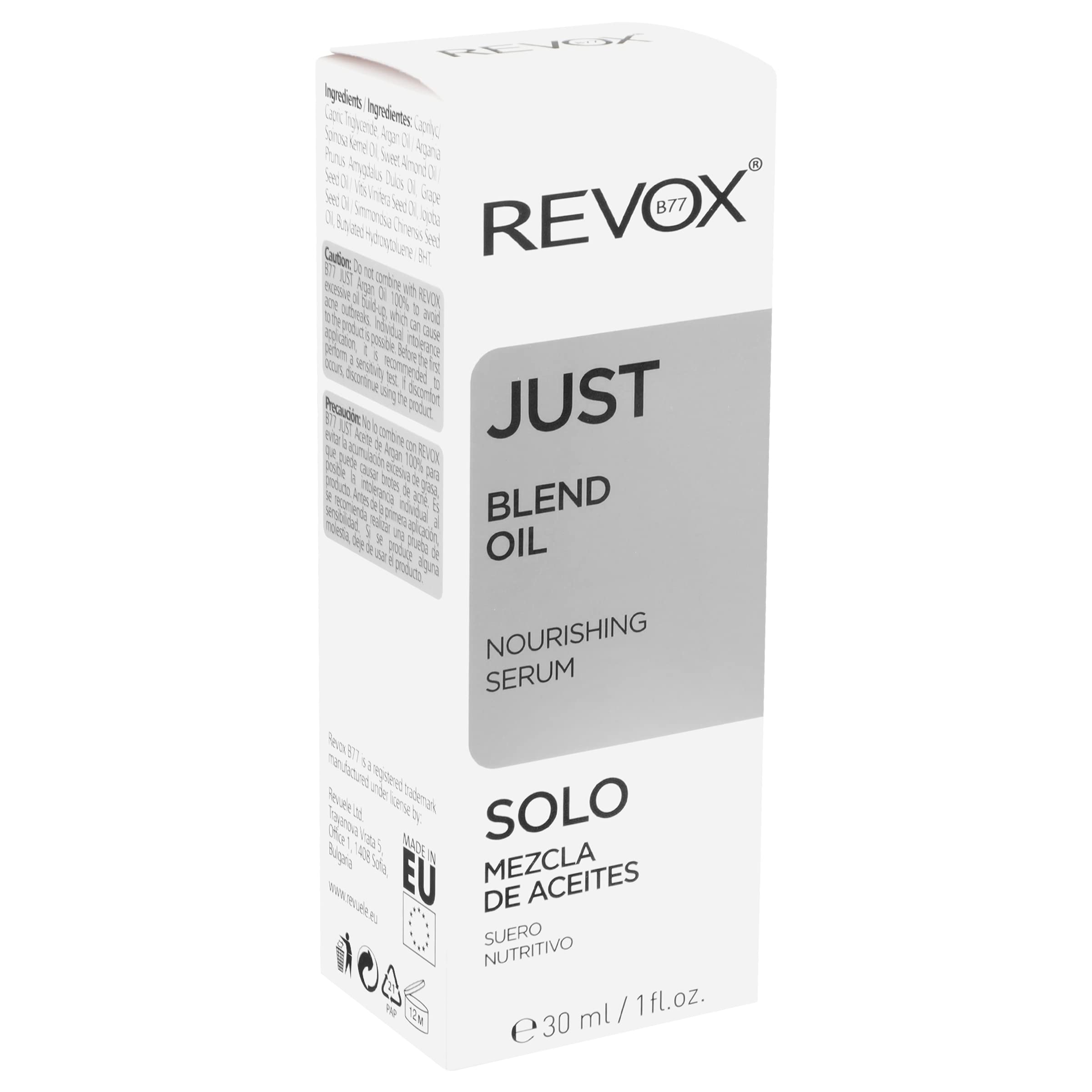REVOX B77, Just Blend Oil, 30 ml, Face and Neck Oil Blend, Nourishing Serum, Hydrates and Restores Skin's Radiance - Image 3