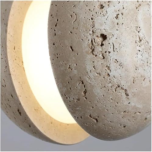 Miniatura 7 de Lámpara colgante de travertino amarillo nórdico pequeño, lámparas colgantes modernas, lámpara de globo simple con pantalla acrílica para cocina,