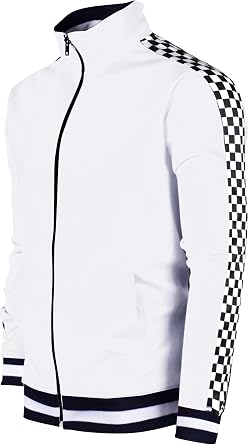 SCREENSHOT-TRACK JACKET Mens Urban Hip Hop Premium Track Jacket - Slim Fit Side Taping Sportswear Urbanwear Streetwear Top