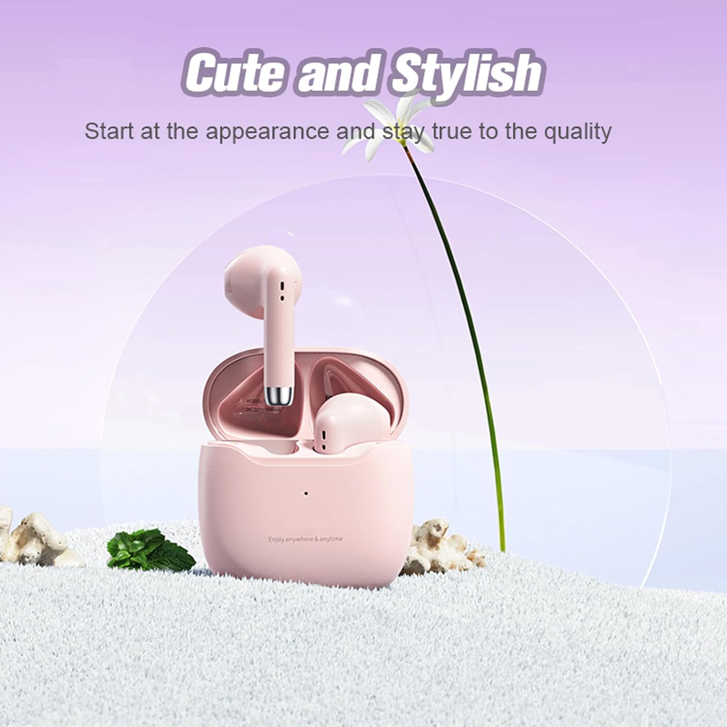 TWS-19 Wireless Bluetooth 5.3 In-Ear Headphones for Kids, Pink, Waterproof, School & Gym, 5H Battery Life - Image 6