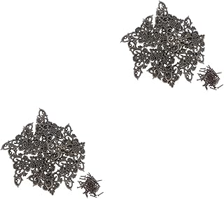 TEHAUX 24 Peças Protetor De Canto De Notebook Protetor De Canto De Metal Protetor De Álbum De Canto Protetor De Álbum De Canto Canto Pequeno Dobradiça Protetora De Canto Com Fivela De