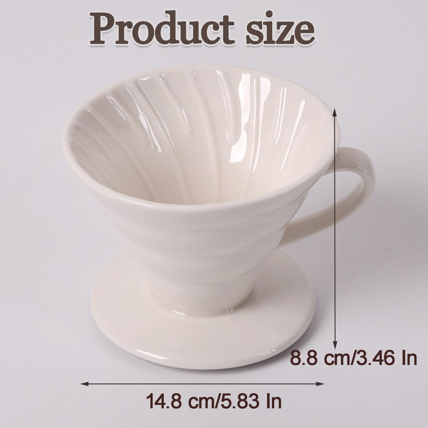 Filtre à Café En Céramique V60 Taille 4 - Filtre Café Réutilisable Pour 2 à 4 Tasses