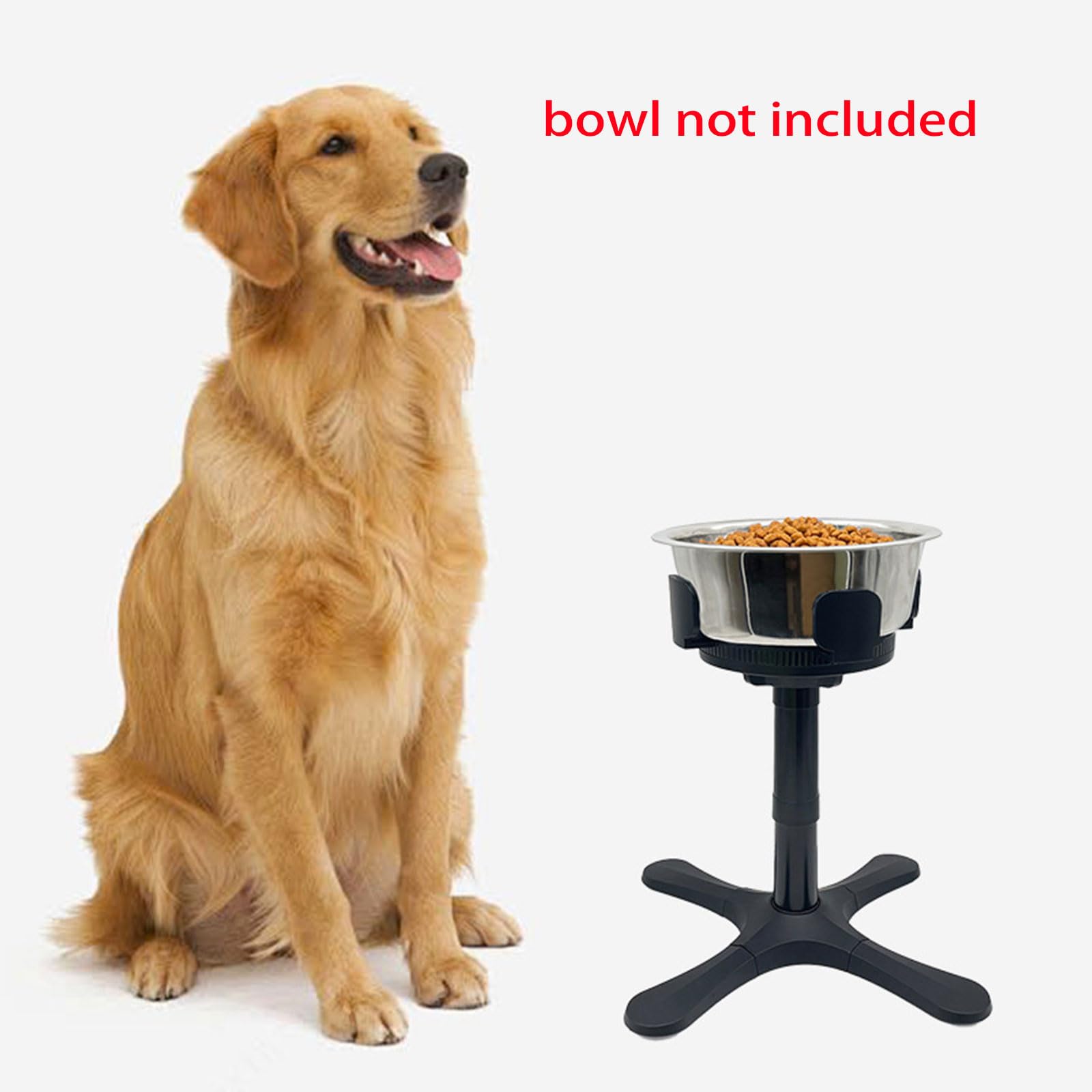 Soporte de platos estirados para mascotas que ahorra espacio, altura regulable, para comederos de mascotas, soporte portátil para alimentos para perros, cuenco elevado para perros