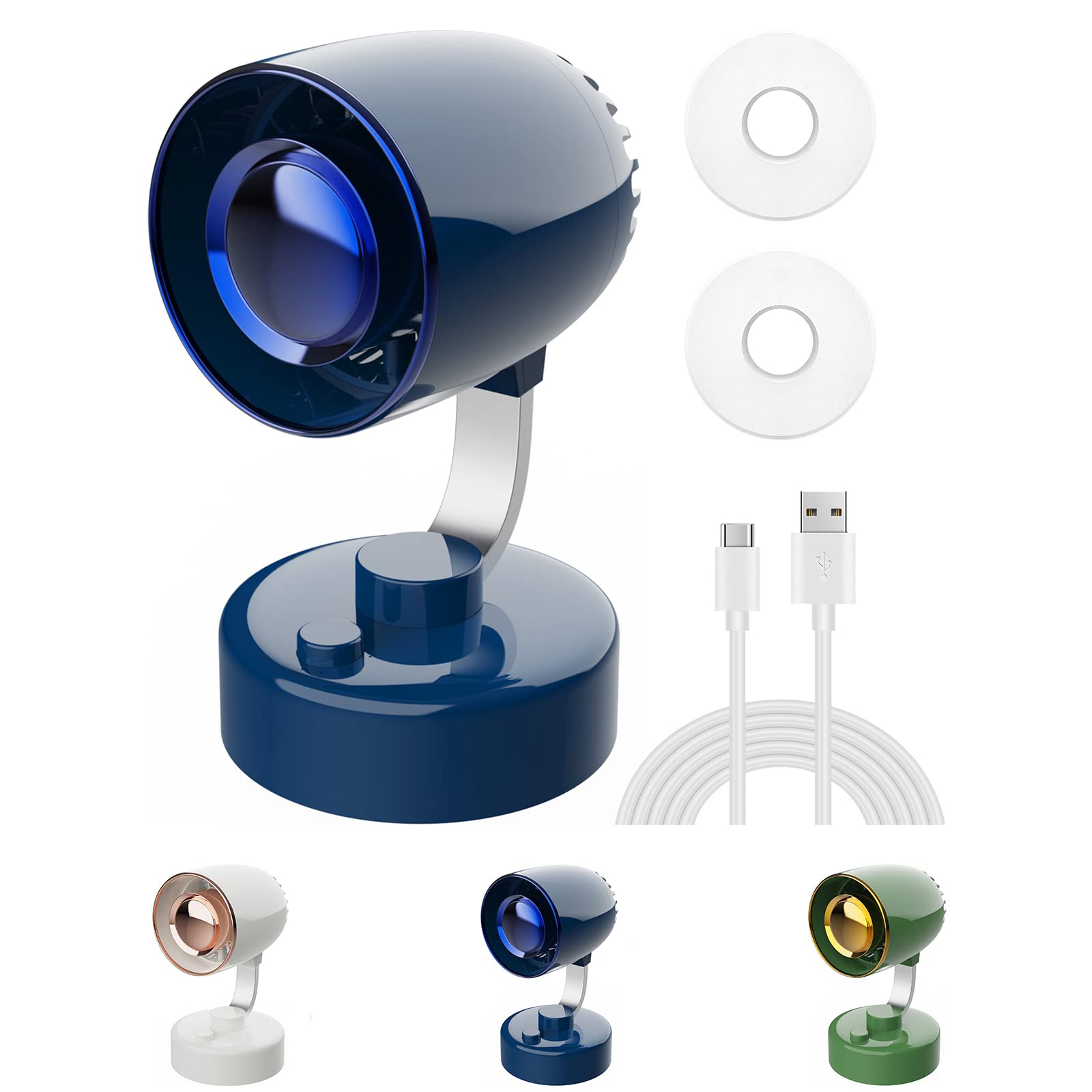 KENSUKA Portable Table Fan with Aromatherapy, 4 Fan Speeds, 2 Pivoting Speeds, Turbo Air Circulator Fan TAB2, Cute and Mini Size with 4000mAh Battery