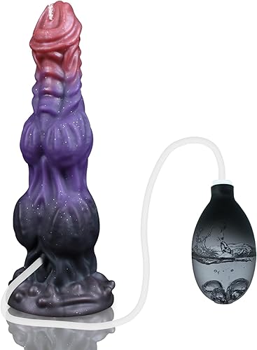 Miniatura 10 de Consolador monstruoso de 9.6 pulgadas con 2 nudos grandes, juguete eyaculador anudado con ventosa fuerte, consolador anal grande de silicona, enorme