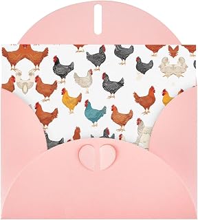 A Brood Of Chickens Print Greeting Card Pearl Paper Design With Elegant Shimmer For Christmas, Birthday