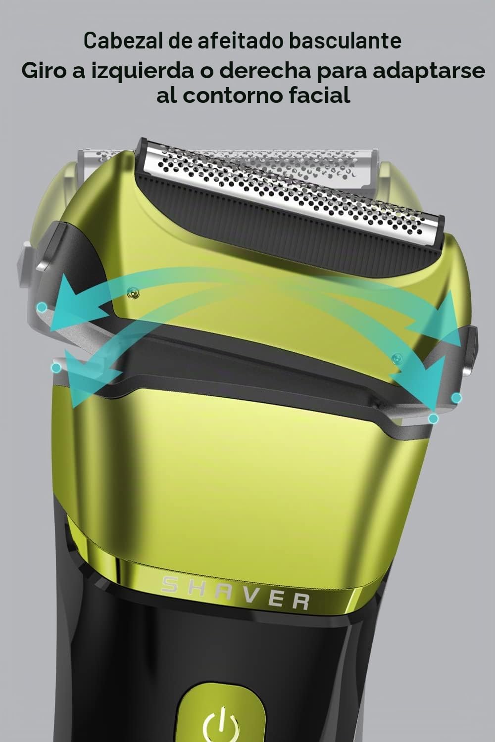 Afeitadora eléctrica Amurhey para hombre con 3 cuchillas flexibles, Máquina de Afeitar Barba con pop-up & Funda de viaje, Afeitadora Barba en seco y húmedo, FK-608i