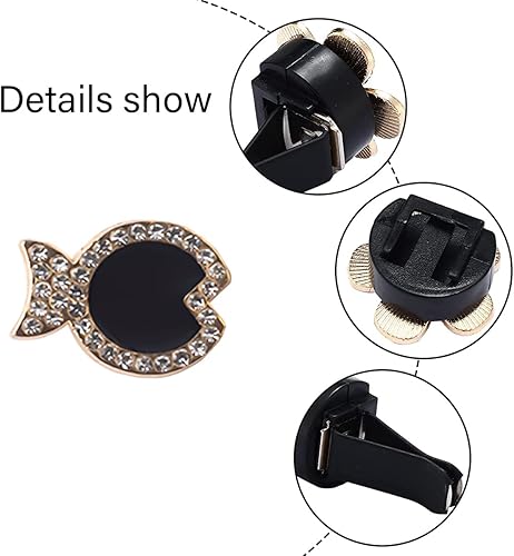 Miniatura 9 de 6 clips de flores para decoración de ventilación de automóvil, bonita decoración de flores brillantes para mujeres y niñas, con clip, salida de aire