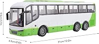 Vista 8 de FOSA Autobús de control remoto, simulación de luz LED, autobús escolar RC 1/30, fácil control, juguete electrónico del vehículo, niña (blanco verde)
