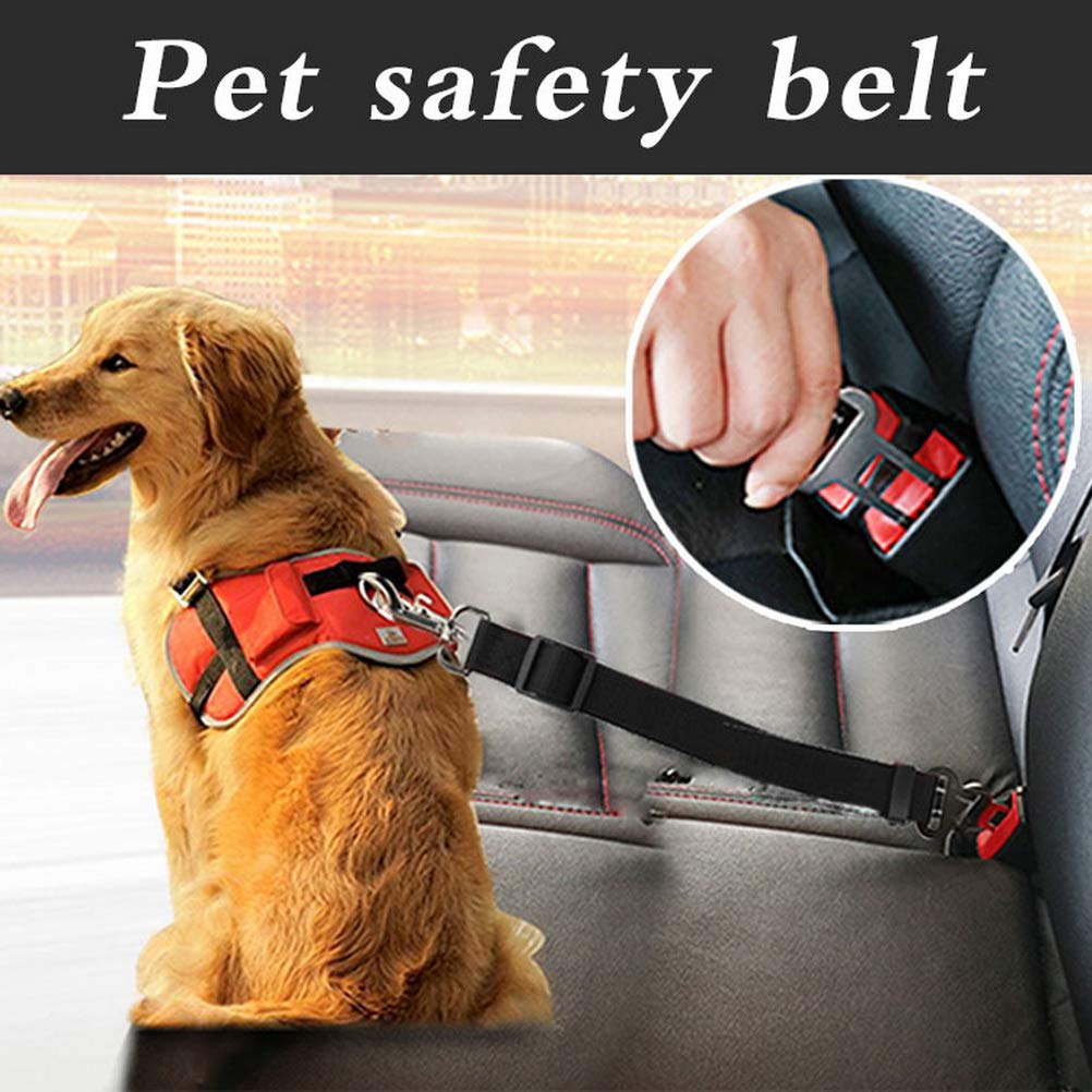 Voiture Ceinture de Securite pour Chien Indéchirable Réglable, 2 Pcs Harnais Voiture Chien Voiture Universel