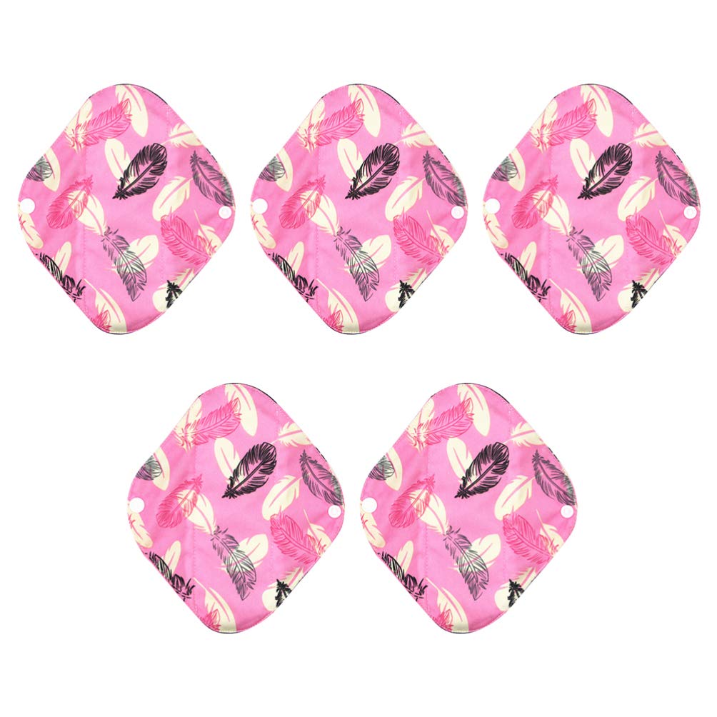 Assorbenti Mestruali Lavabili in Fibra di Carbone, 5 Pezzi | Riutilizzabili, Facili da Pulire, per Donne, Confezione da 5, Uso Quotidiano