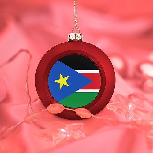 Vista 43 de Adornos dorados de bola de Navidad de Trinidad y Tobago, adorno de bola de bandera de Trinidad y Tobago, adornos de Navidad de bandera nacional
