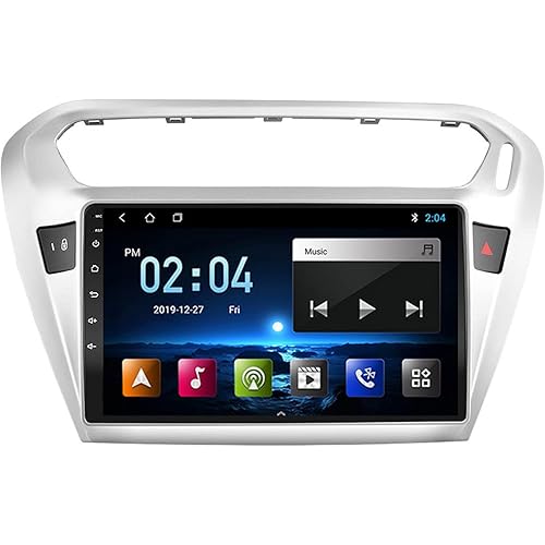 Car Entertainment Multimedia Player Android Car Navigation Stereo, for Peugeot 301 2014-2018 Support Google/Steering Wheel/WiFi/Bluetooth/Mirror Link/Plug and Play,Quad core,4G WiFi 1+32