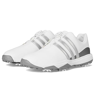 adidas Golf Tour360 Boa 24 (Big Kid/Little Kid) Shoes Footwear White/Silvermet/Dashgrey