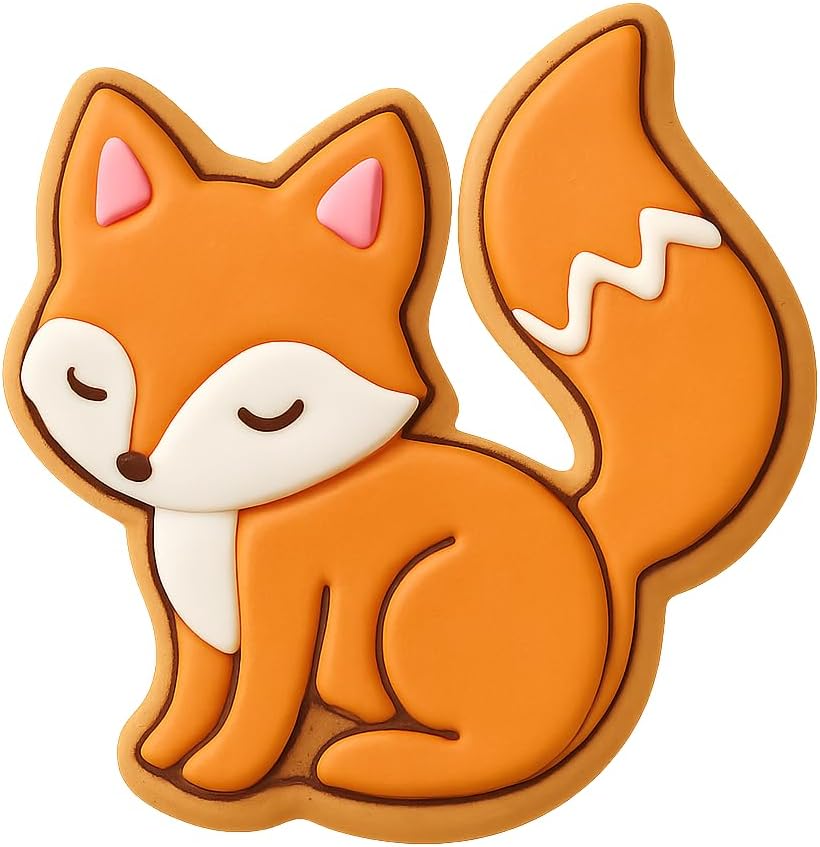 Fox with Tail Up Cookie Cutter & Stamp - 4x3.3 Fun Kitchen Baking