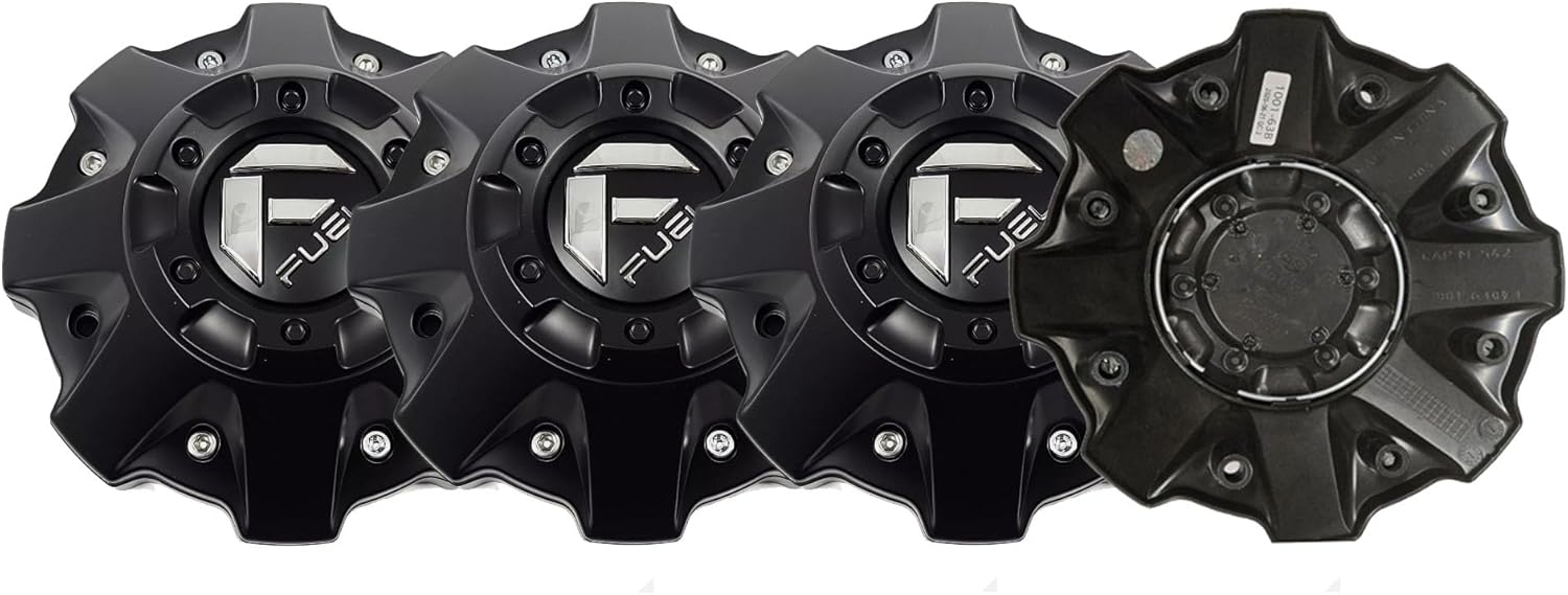 Matte Black Wheel Center Cap for Fuel 1001-63-B Cap M-447 Five and Six Lugs 4PCS
