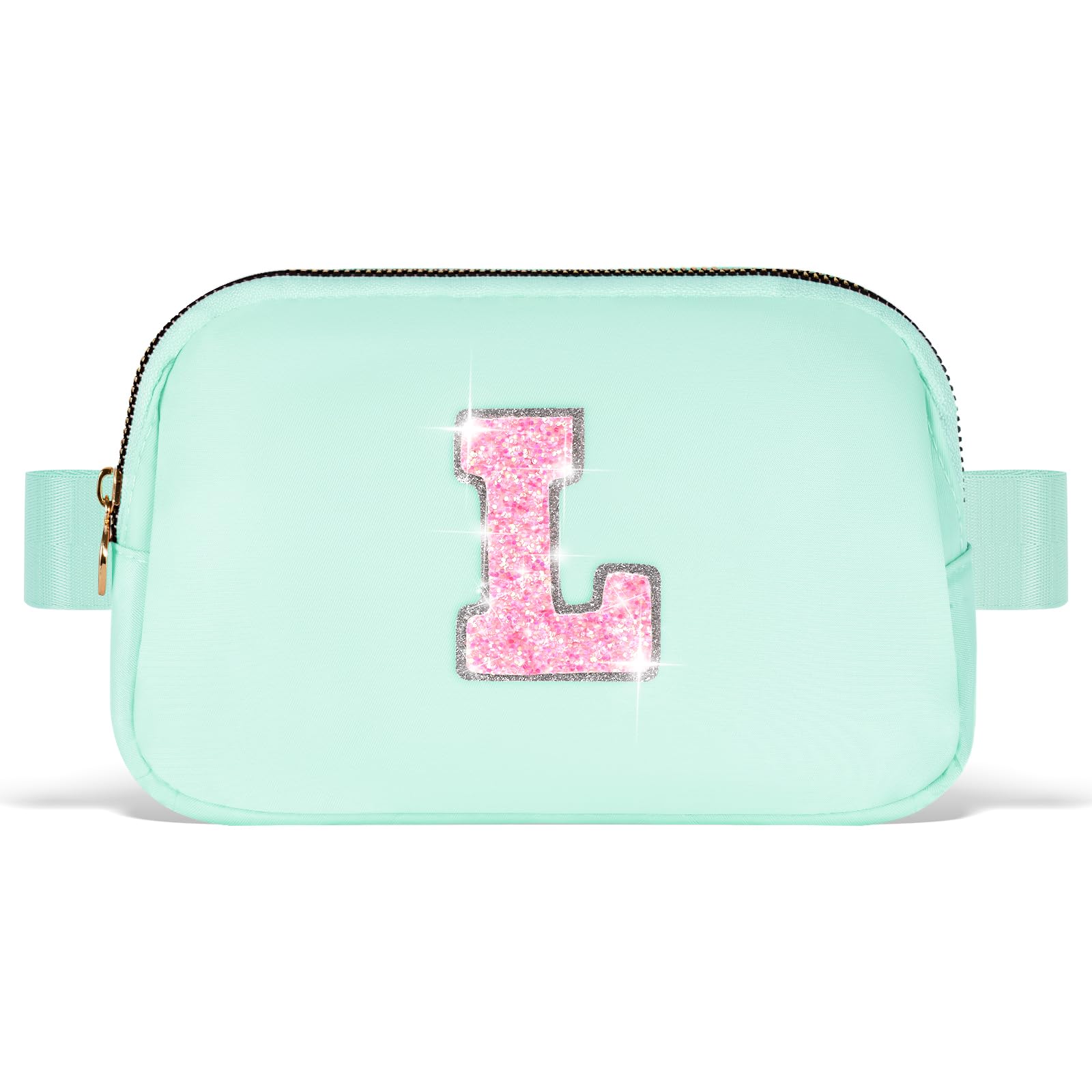 Uygafly Fanny Pack Belt Bag Crossbody Bags with Initials Letter Patch Trendy Stuff for Teens Cute Stuff Birthday Gifts for Teenager Girls | Light