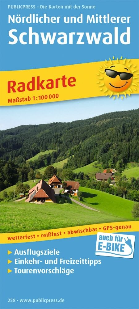 Northern and Mittlerer Black Forest (Northern and central Black Forest, cycling map 1:100,000)