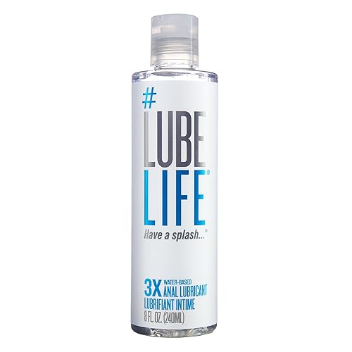 LubeLife 3X Anal Lubricant, Thicker Water-Based lube for Men, Women and Couples, Extra Protection, Non-Sticky, Smooth Glide, 8 Fl Oz - 3X Anal