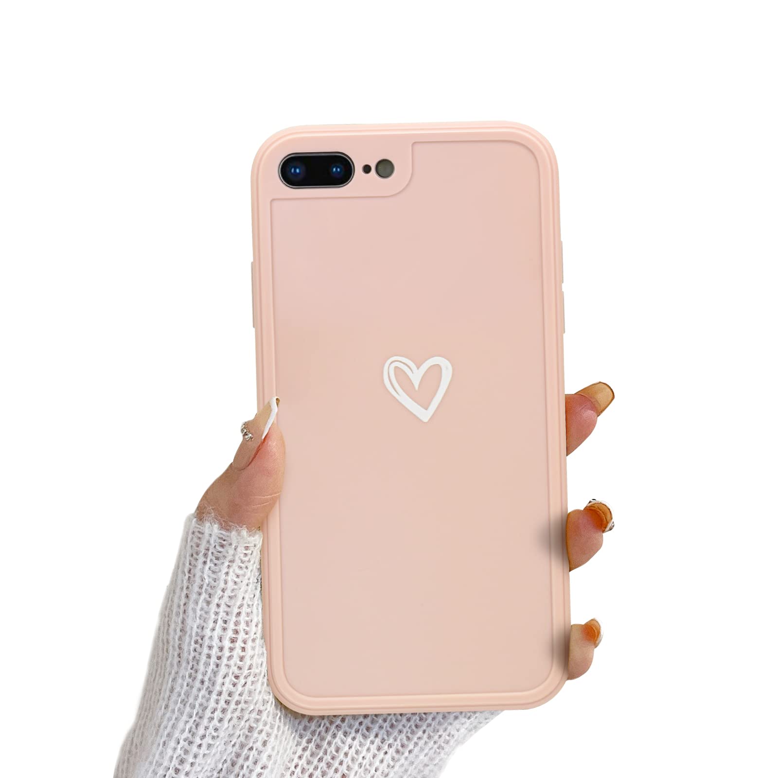Custodia Newseego Per IPhone 7/8 Plus | Morbida Al TPU Con Simpatici Cuori | Cover Carina Per Ragazze | Antiurto E Sottile Con Foro Per Cordino - 2