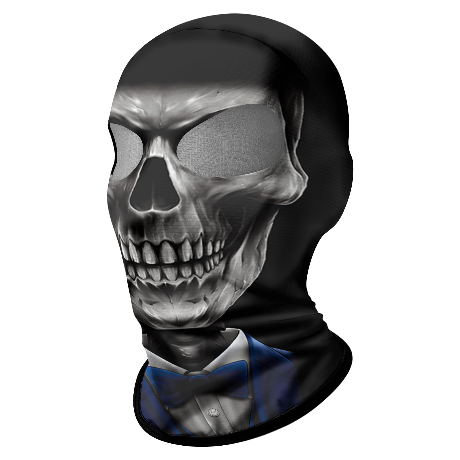 ShopINess Passamontagna a Due Fori 3D Teschio Unisex Adulto per Moto Sport Feste Halloween e Carnevale Teschio