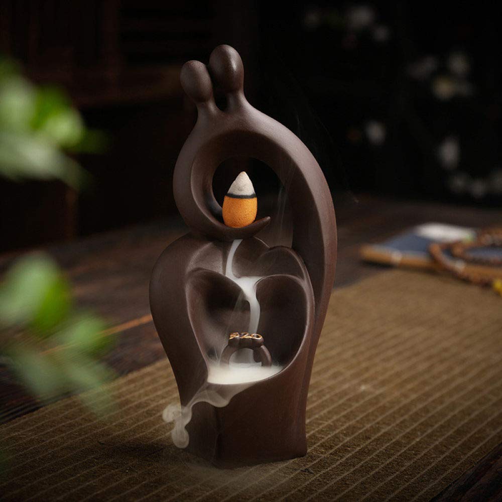 Porte-bâton d'encens lotus en céramique pour séance de yoga et méditation