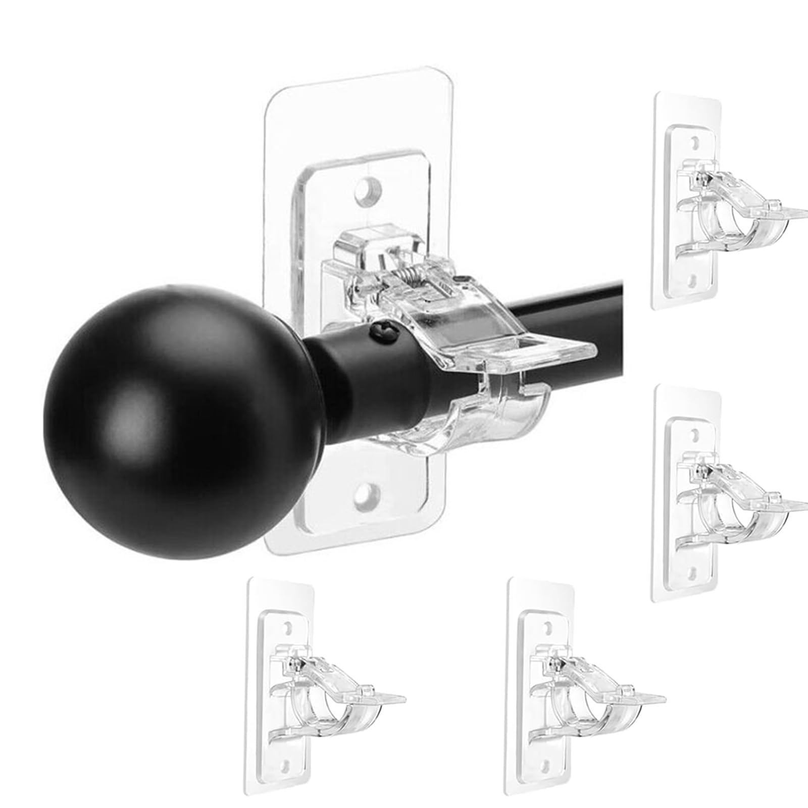 Galenecx 4 Pièces Supports De De Tringle À Rideau, Support Tringle à Rideaux Auto-Adhésif Salle de Bains, Support Rod Rideaux sans Percage, pour Salle de Bain, Chambre, Salon, Cuisine(Noir Galenecx 4 Pièces Supports De De Tringle À Rideau, Support Tringle à Rideaux Auto-Adhésif Salle de Bains, Support Rod Rideaux sans Percage, pour Salle de Bain, Chambre, Salon, Cuisine(Noir