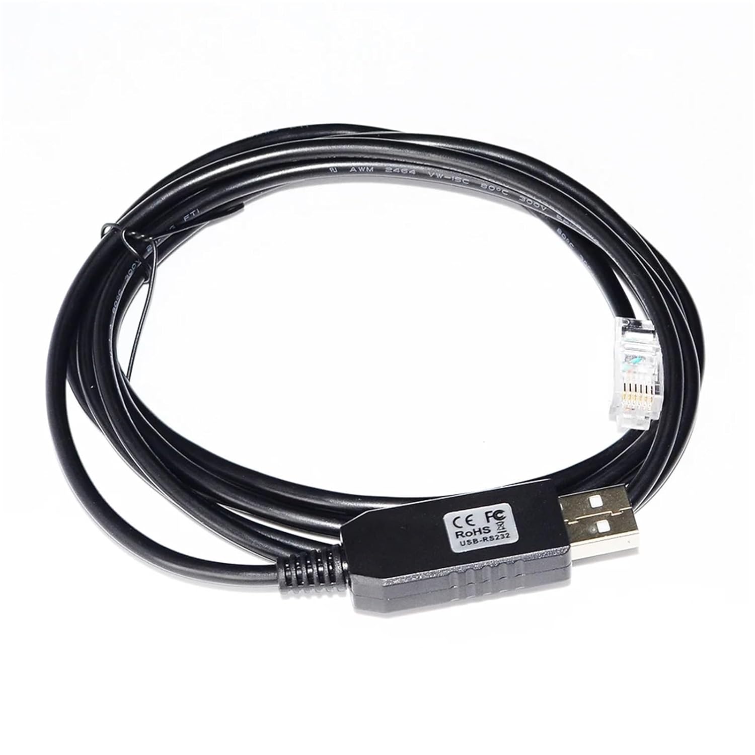 FT232RL CHIP USB to RJ12 RS232 Serial Control Cable for Dual-Focus Controller to PC I/O #17695 KABLE(1.8m,RJ12 to DB-9)